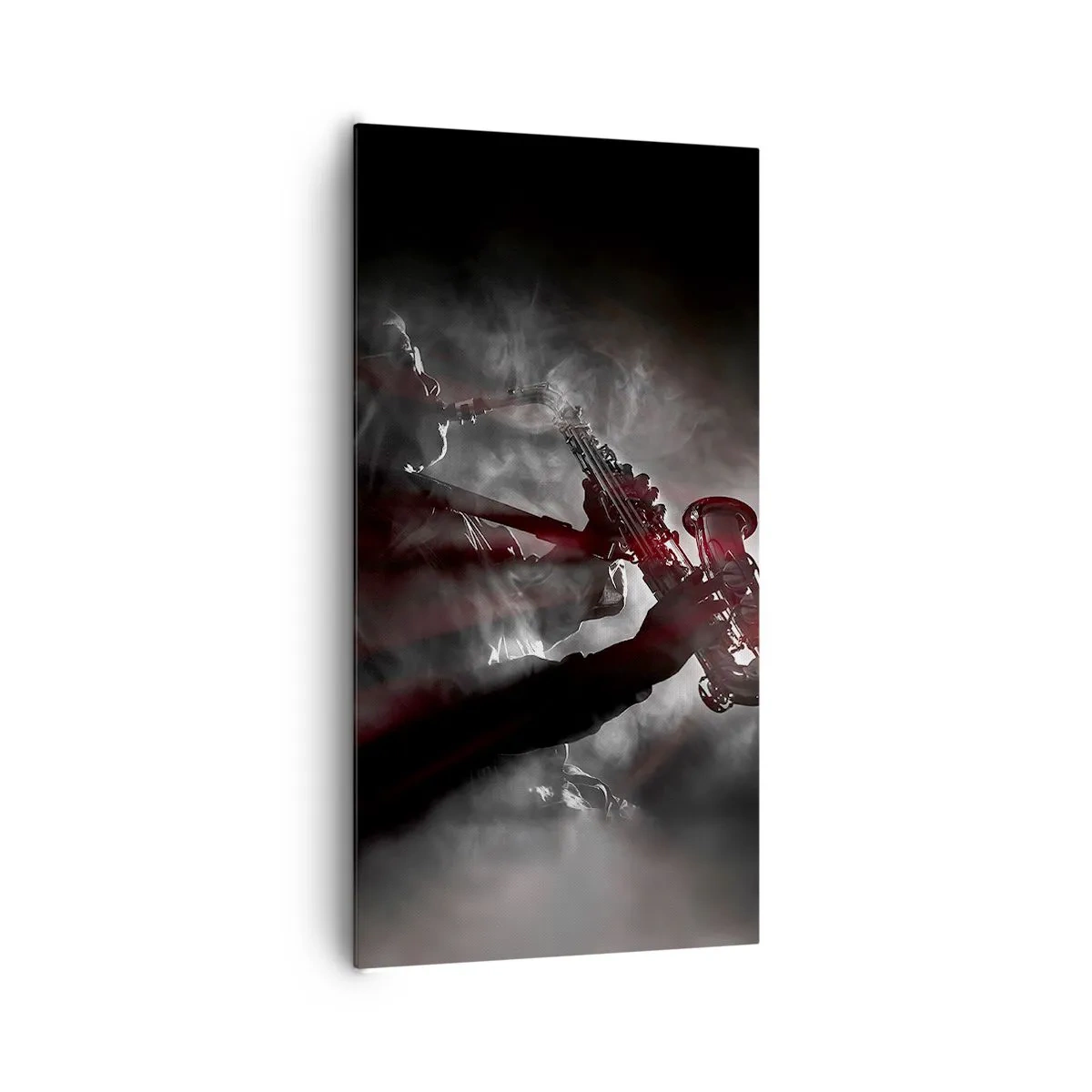 Cuadro sobre lienzo - Impresión de Imagen - En el vapor del jazz - 65x120 cm