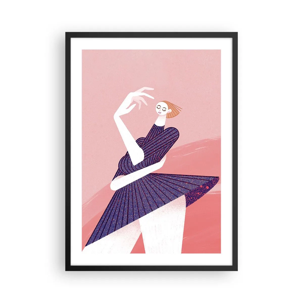 Póster en marco negro - Cada movimiento es un paso de baile - 50x70 cm