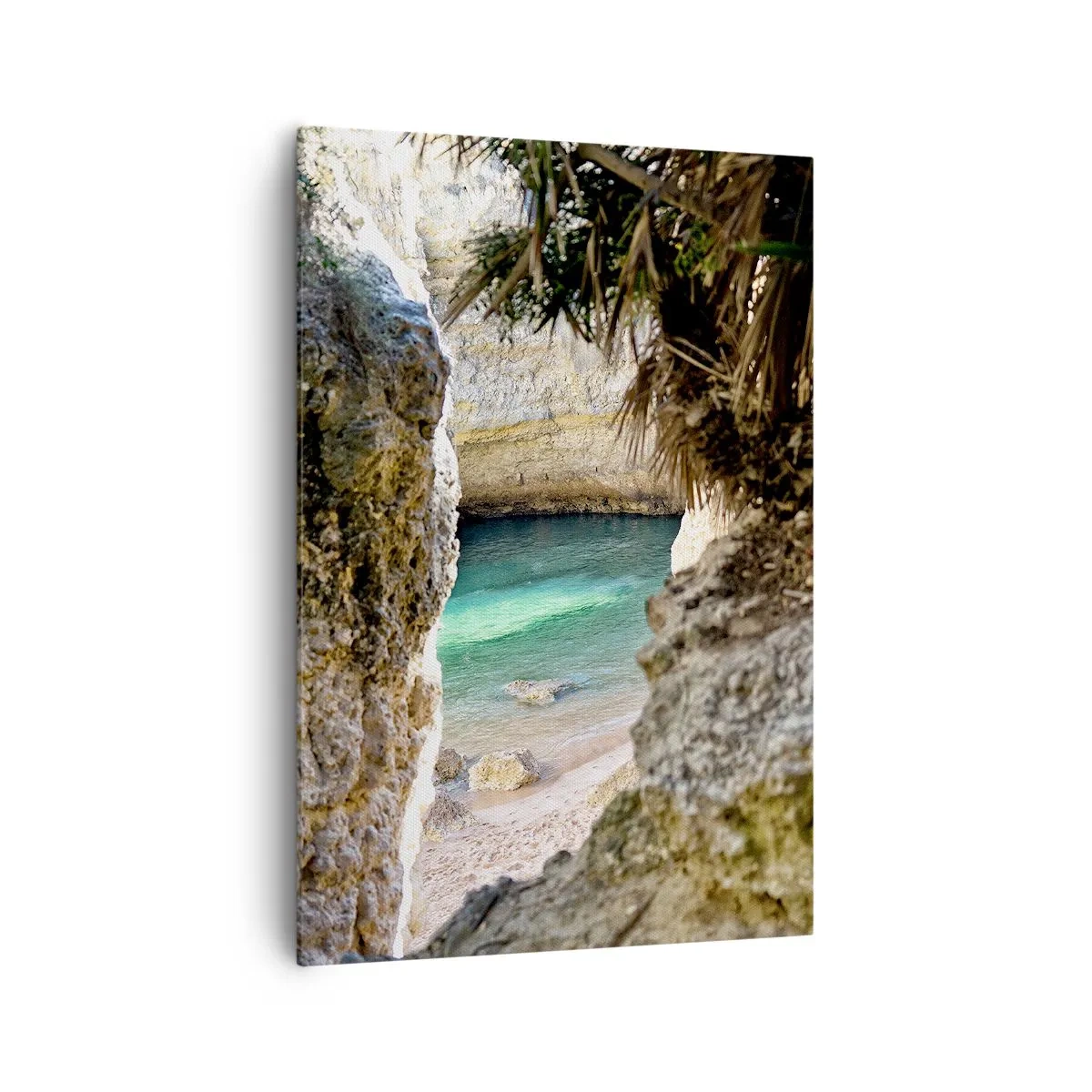 Cuadro sobre lienzo - Impresión de Imagen - Bahía turquesa - 70x100 cm