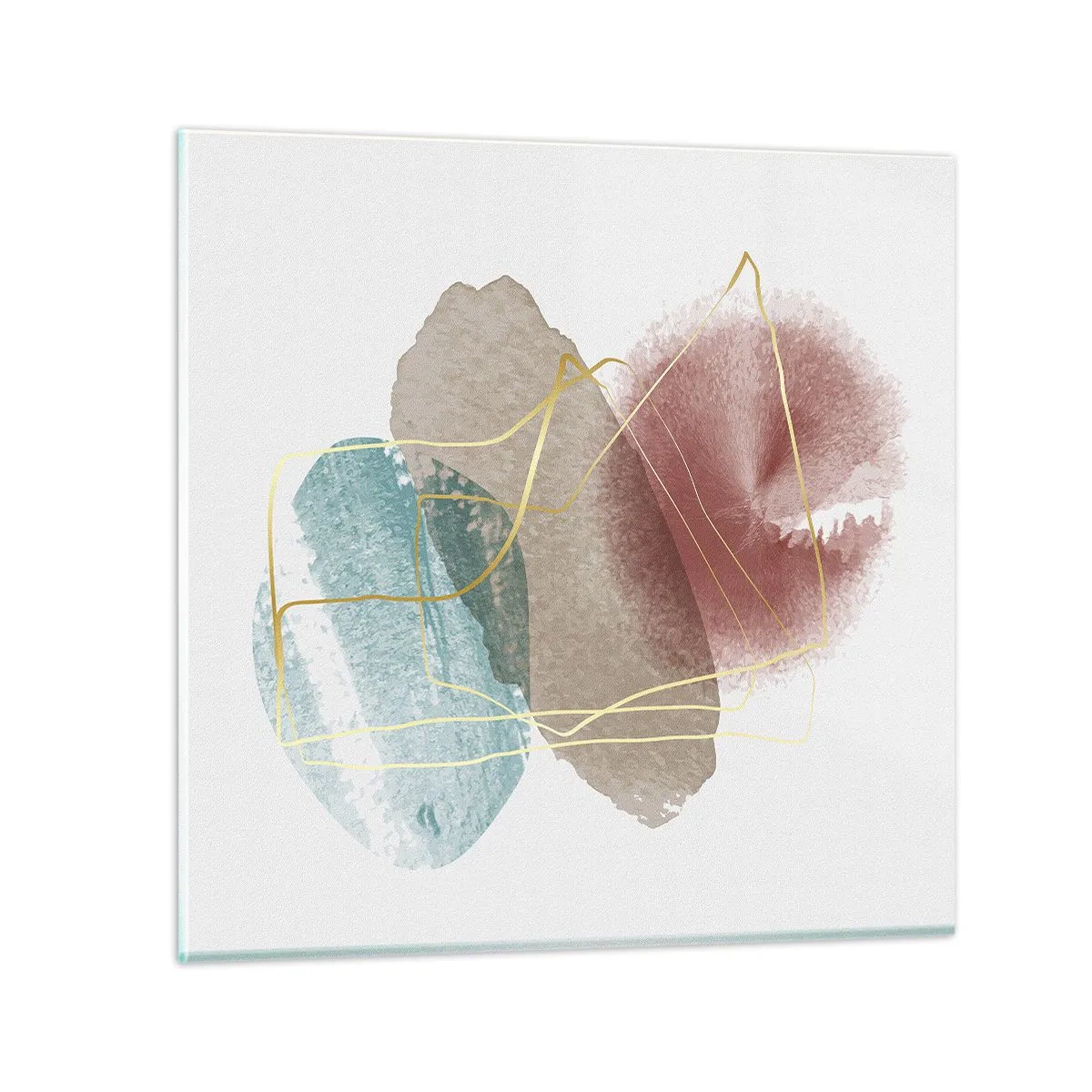 Cuadro sobre vidrio - Impresiones sobre Vidrio - Abstracción coral del espacio - 30x30 cm