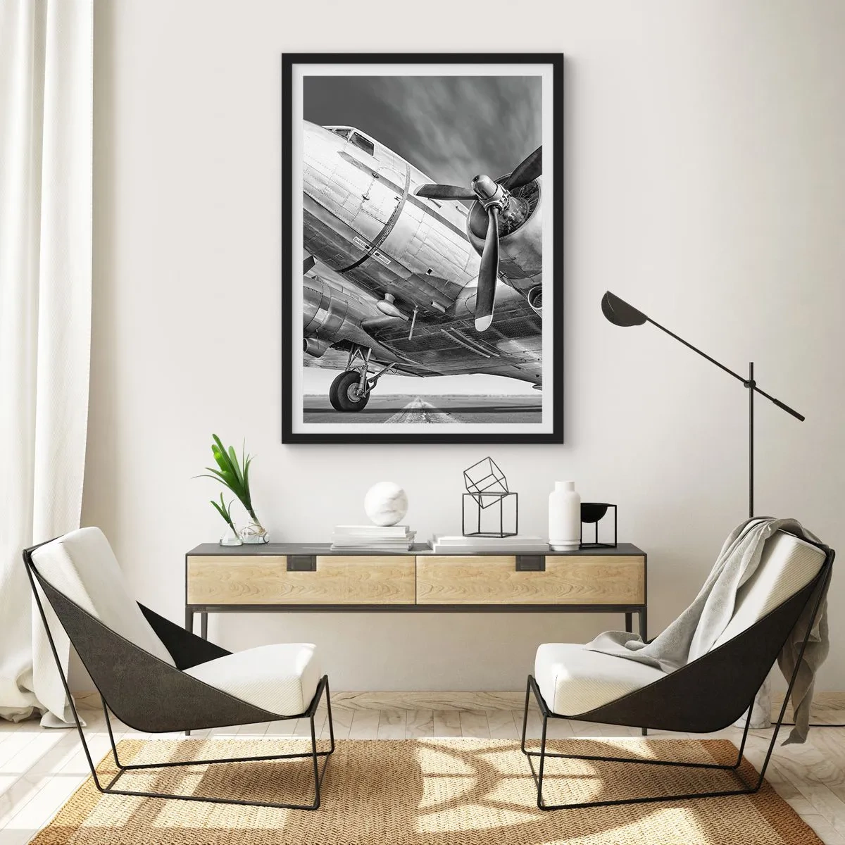 Póster en marco negro - Siempre listo para volar - 70x100 cm