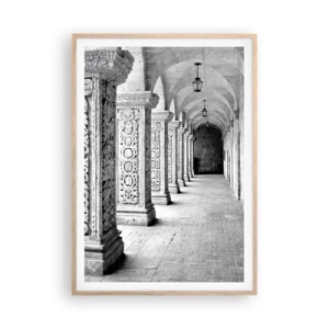 Póster en marco roble claro - ¿Y adónde nos llevará...? - 70x100 cm