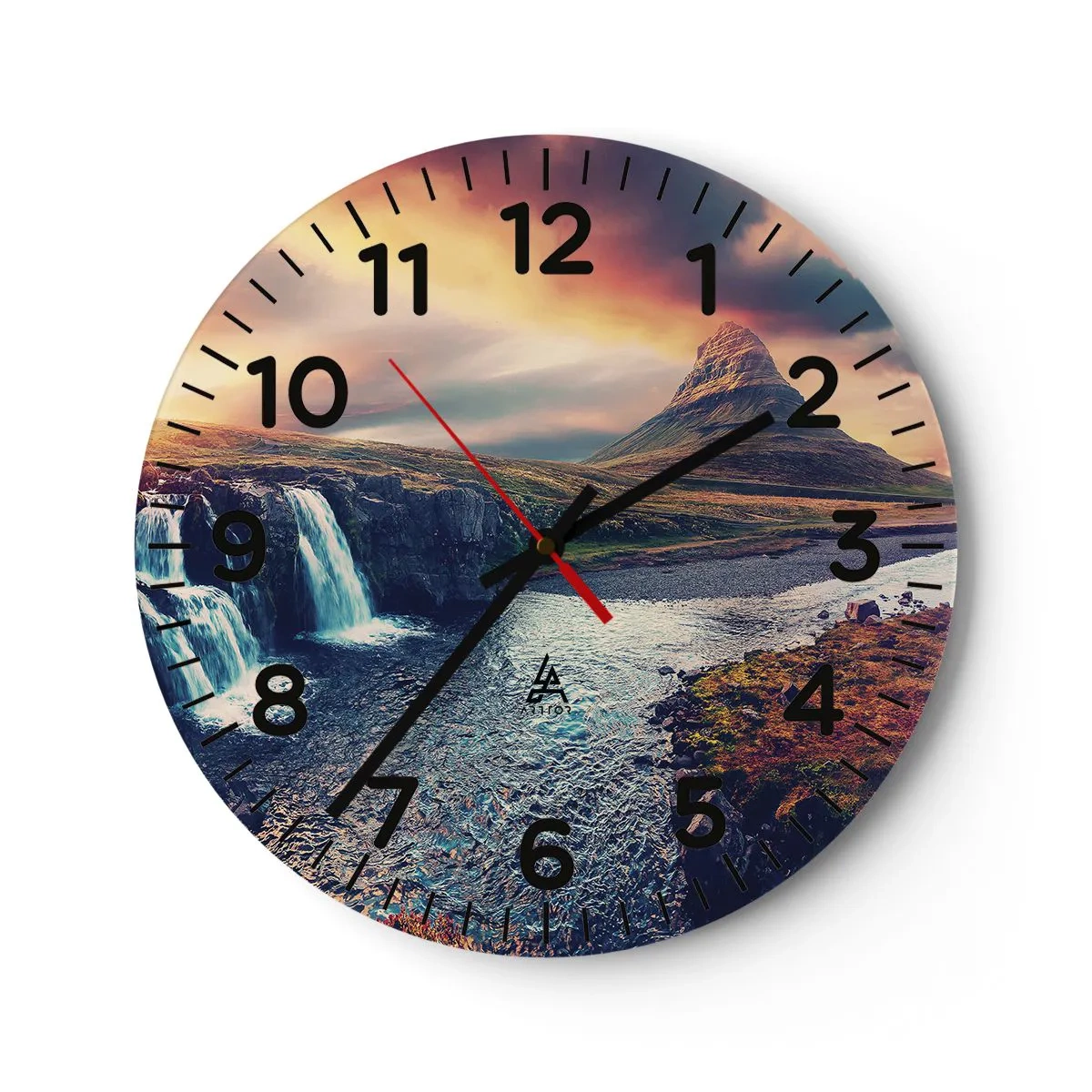 Reloj de pared - Reloj de vidrio - En la majestuosidad de la naturaleza - 30x30 cm