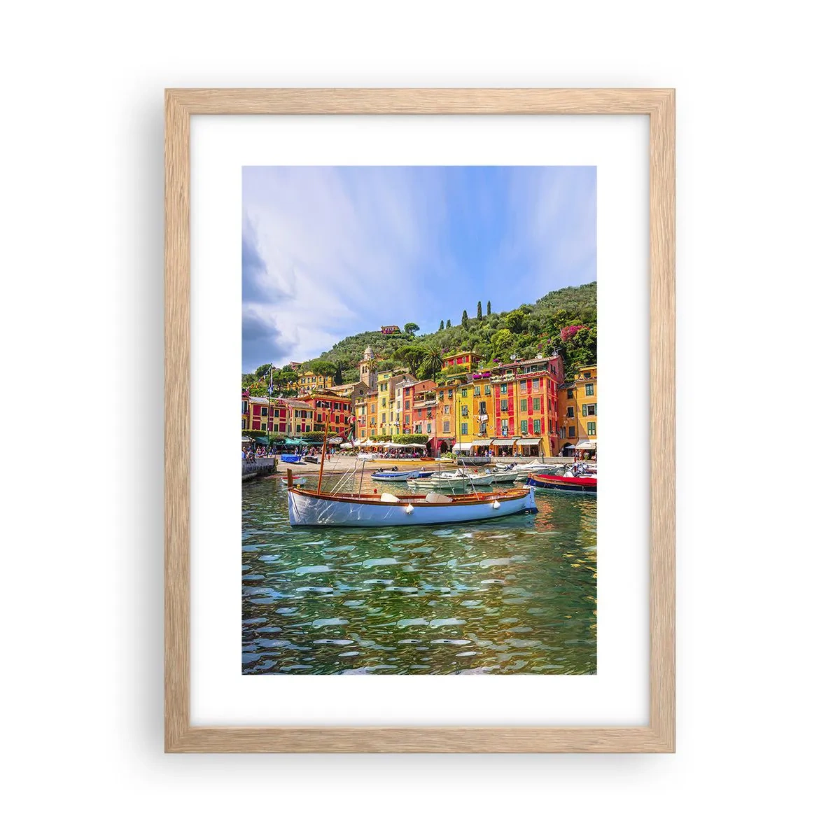 Póster en marco roble claro - Mañanas italianas - 30x40 cm