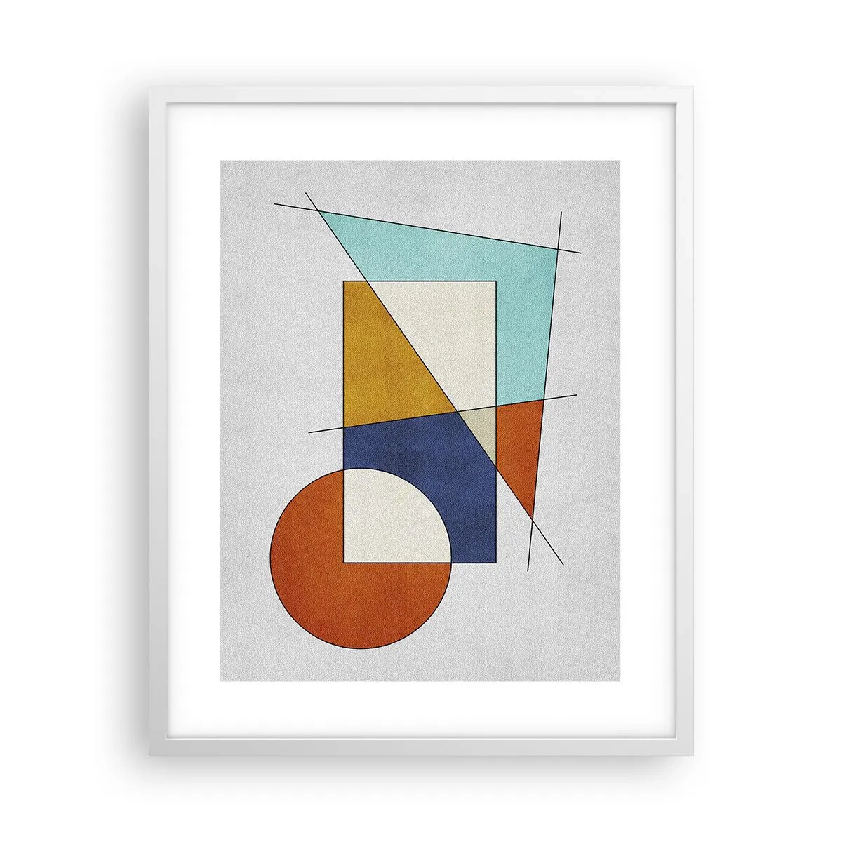 Póster en marco blanco - Abstracción: diversión modernista - 40x50 cm