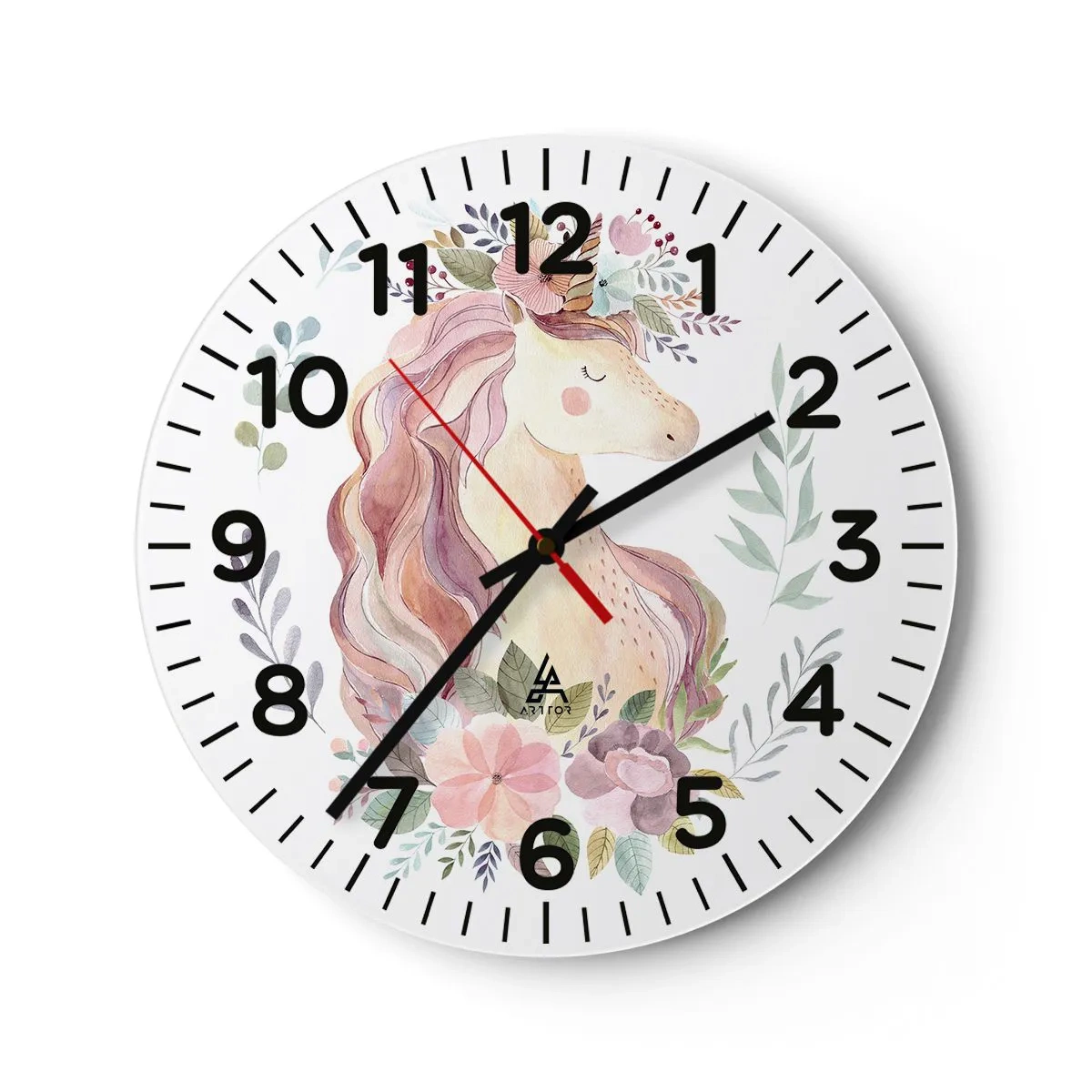 Reloj de pared - Reloj de vidrio - Una invitación al mundo de los cuentos de hadas - 40x40 cm