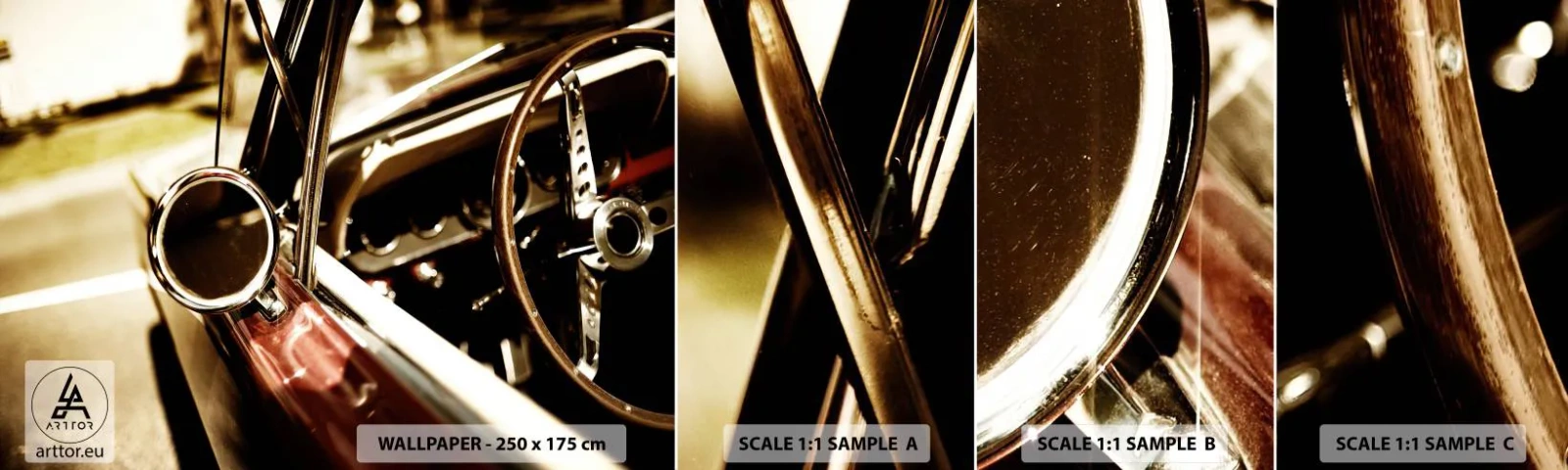 Muestra De Fotomural Standard Eco - Un coche con alma - Auto, Clásico, Automotor - 100x30 cm