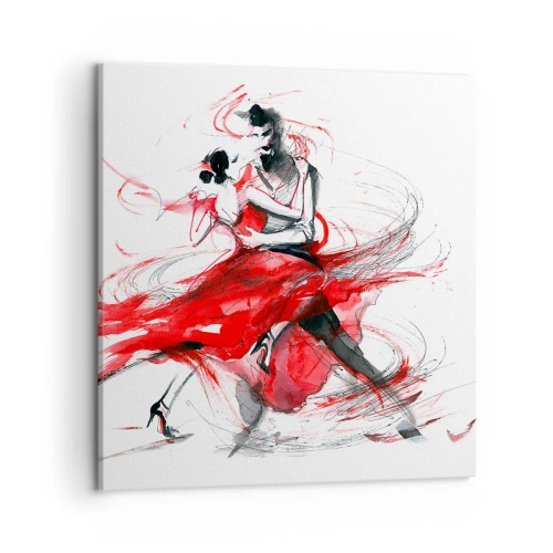 Cuadro sobre lienzo - Impresión de Imagen - El tango: el ritmo de la pasión - 50x50 cm