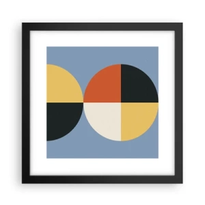 Póster en marco negro - Mira y cuenta - 30x30 cm