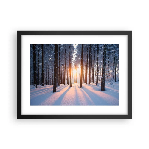 Póster en marco negro - Claramente en blanco y negro - 40x30 cm