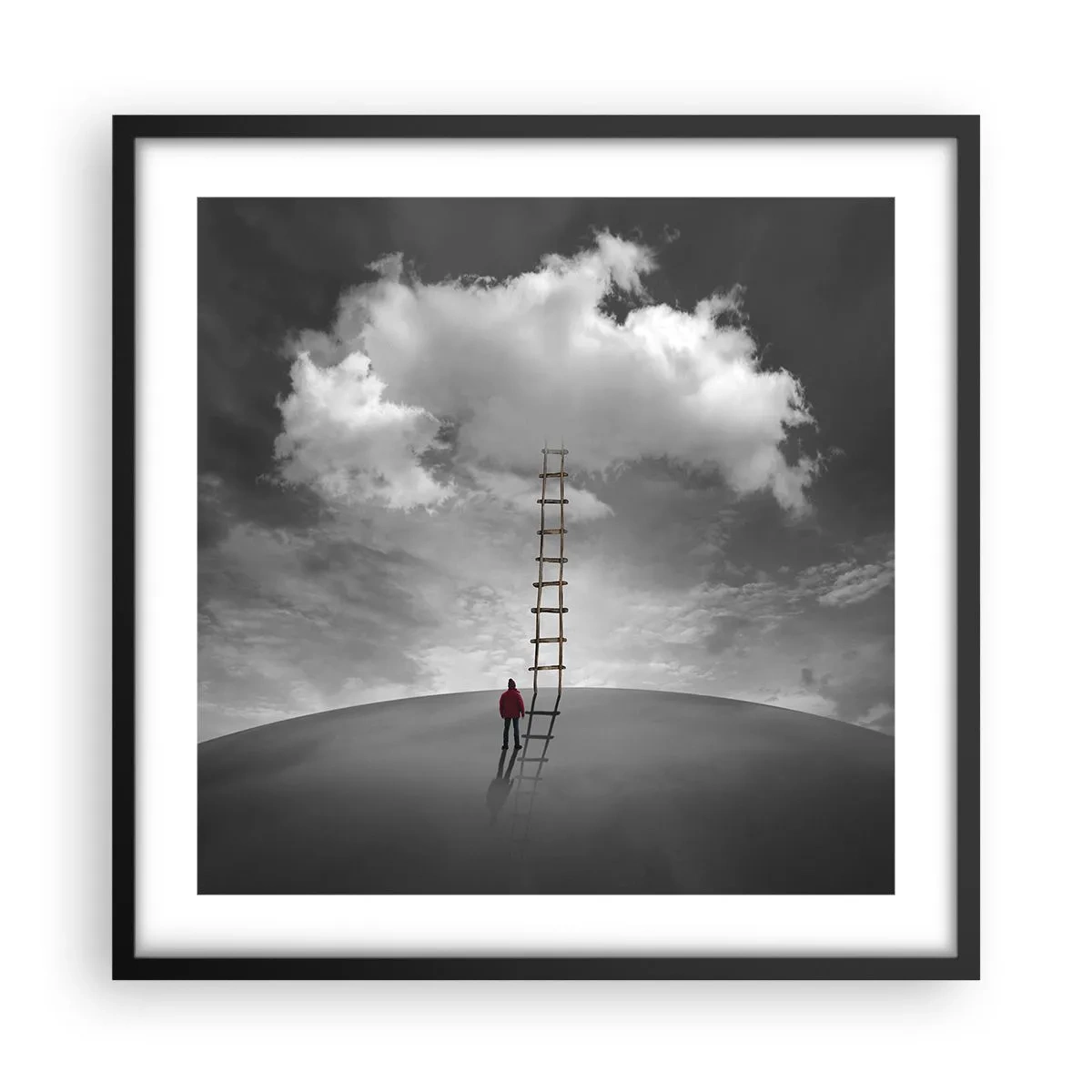 Póster en marco negro - Todo es posible - 50x50 cm