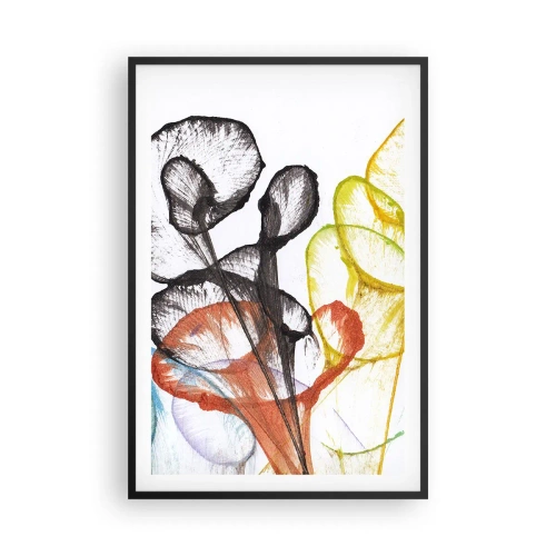 Póster en marco negro - Flores con alma - 61x91 cm
