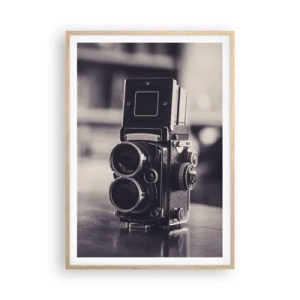 Póster en marco roble claro - La magia de la fotografía antigua - 70x100 cm