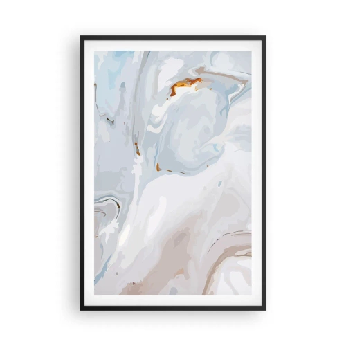 Póster en marco negro - Blanco fusión - 61x91 cm