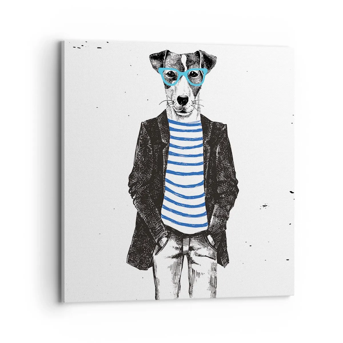 Cuadro sobre lienzo - Impresión de Imagen - El encanto del perro - 70x70 cm