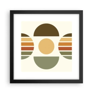 Póster en marco negro - Los tonos de la tierra - 30x30 cm