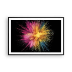 Póster en marco negro - El nacimiento de los colores - 91x61 cm