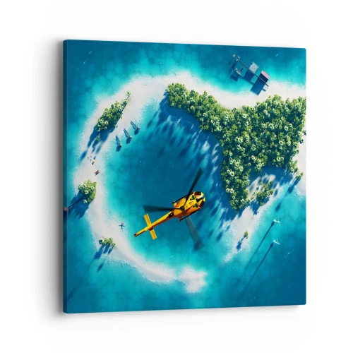 Cuadro sobre lienzo - Impresión de Imagen - Cómprate una isla - 40x40 cm