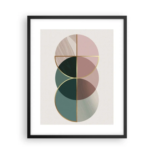 Póster en marco negro - Círculo tras círculo... - 40x50 cm