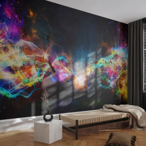 Fotomural Premium Canvas - Alegremente contra la oscuridad - Abstracción, Pedazo, Explosión - 400x280 cm