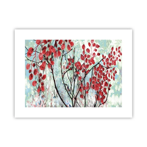 Póster - Un árbol en escarlata - 40x30 cm