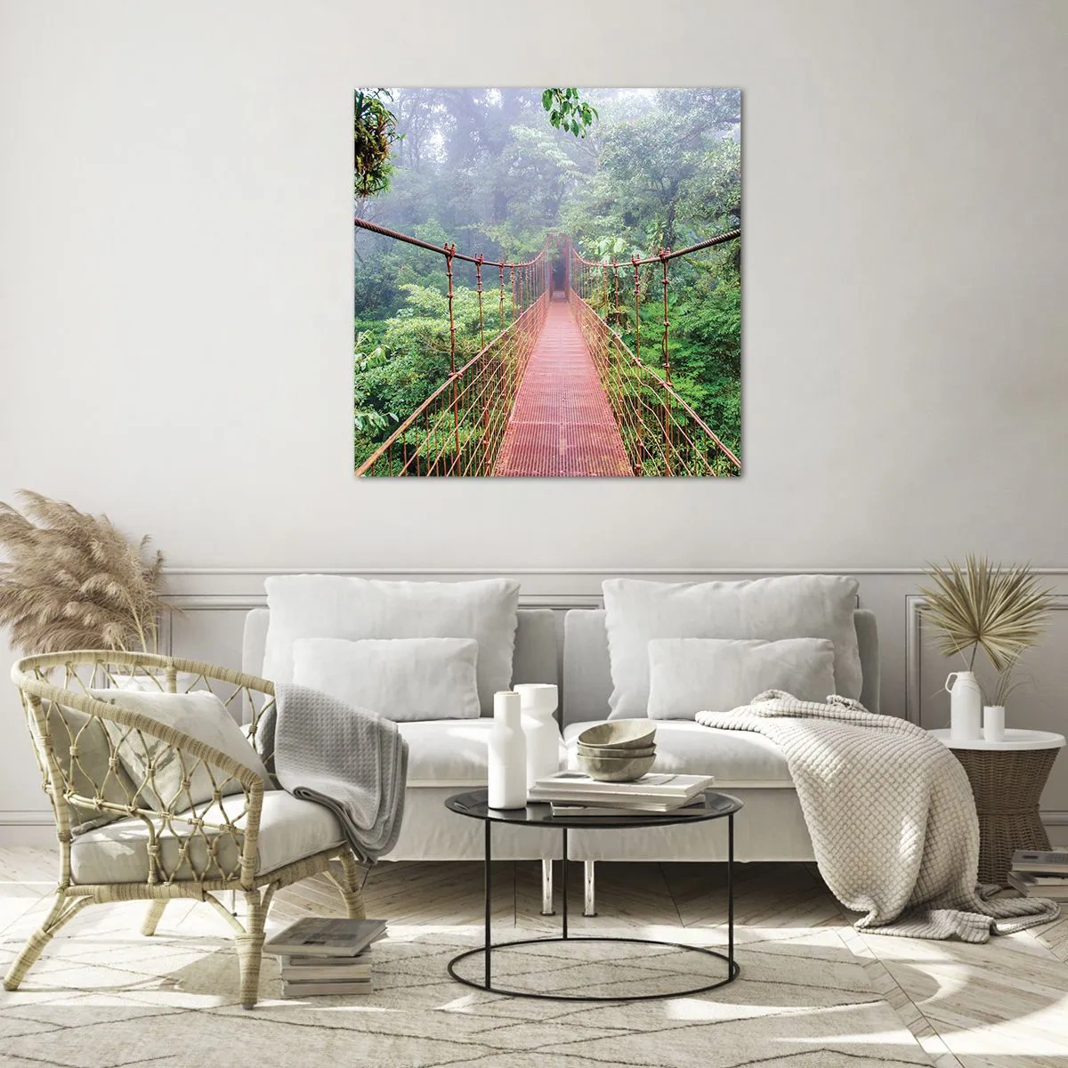 Cuadro sobre vidrio - Impresiones sobre Vidrio - Suspendido sobre las copas - 50x50 cm