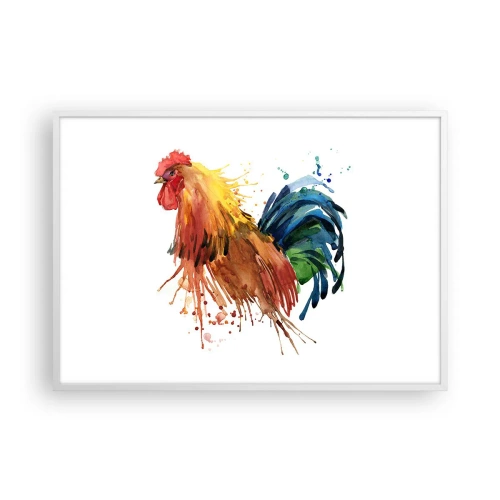 Póster en marco blanco - Un manto real, un orgullo real - 100x70 cm