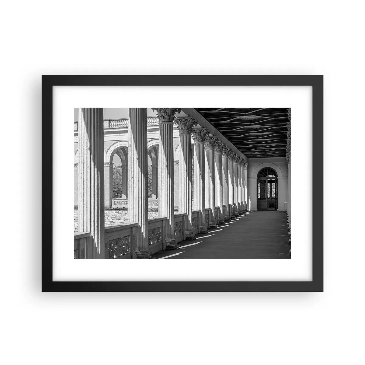 Póster en marco negro - Galería soleada - 40x30 cm