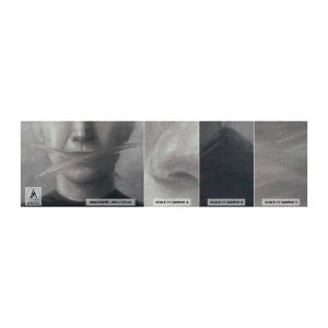 Muestra de fotomural Premium Canvas - Ni una palabra - Abstracción, Gráficos, Rostro - 100x30 cm