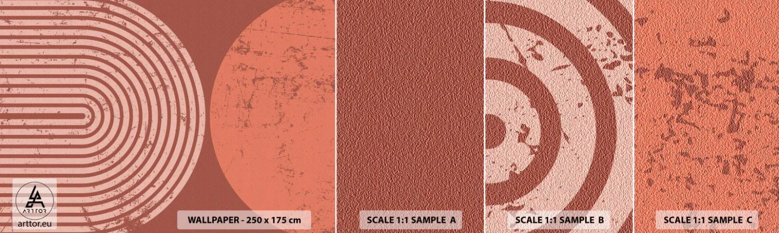 Muestra de fotomural autoadhesivo Deluxe Sticker - Estrecha relación - Minimalismo, Moderno, Abstracción - 100x30 cm