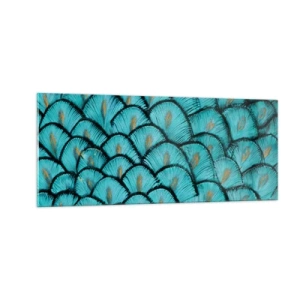 Cuadro sobre vidrio - Impresiones sobre Vidrio - La gran gala de las plumas - 100x40 cm