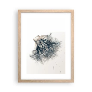 Póster en marco roble claro - Escuchando el susurro de un árbol - 30x40 cm