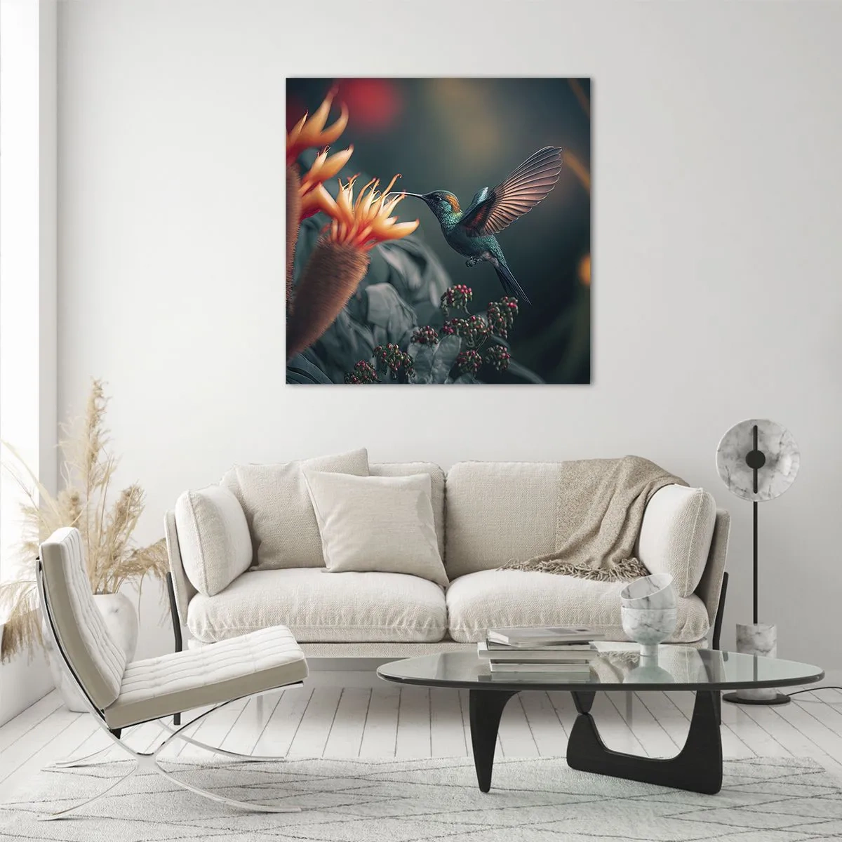 Cuadro sobre vidrio - Impresiones sobre Vidrio - Una vida verdaderamente colorida - 60x60 cm