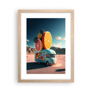 Póster en marco roble claro - Un sabor a vacaciones - 30x40 cm