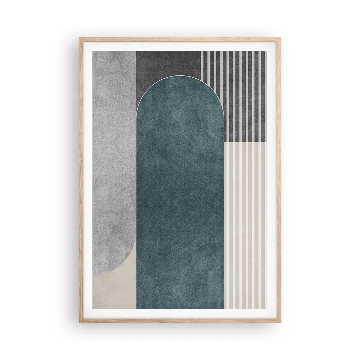 Póster en marco roble claro - Composición horizontal - 70x100 cm