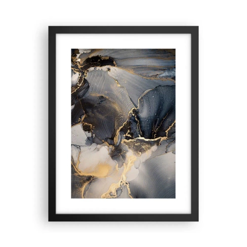 Póster en marco negro - La vida de una piedra - 30x40 cm
