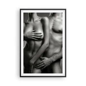 Póster en marco negro - Adán y Eva - 61x91 cm