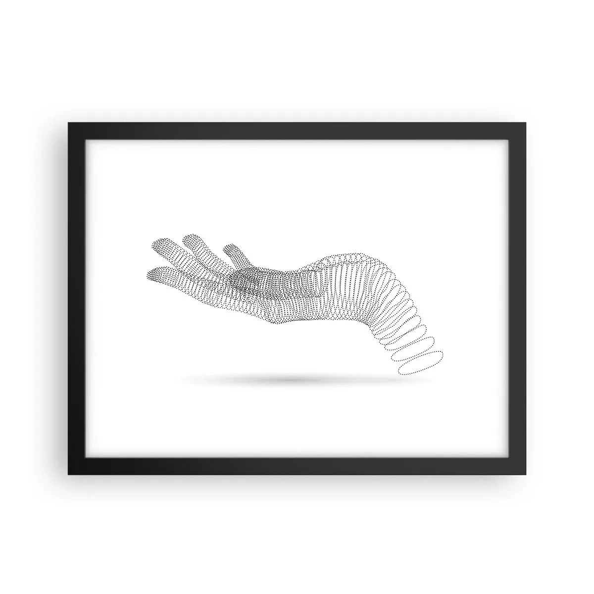Póster en marco negro - Mano elástica - 40x30 cm