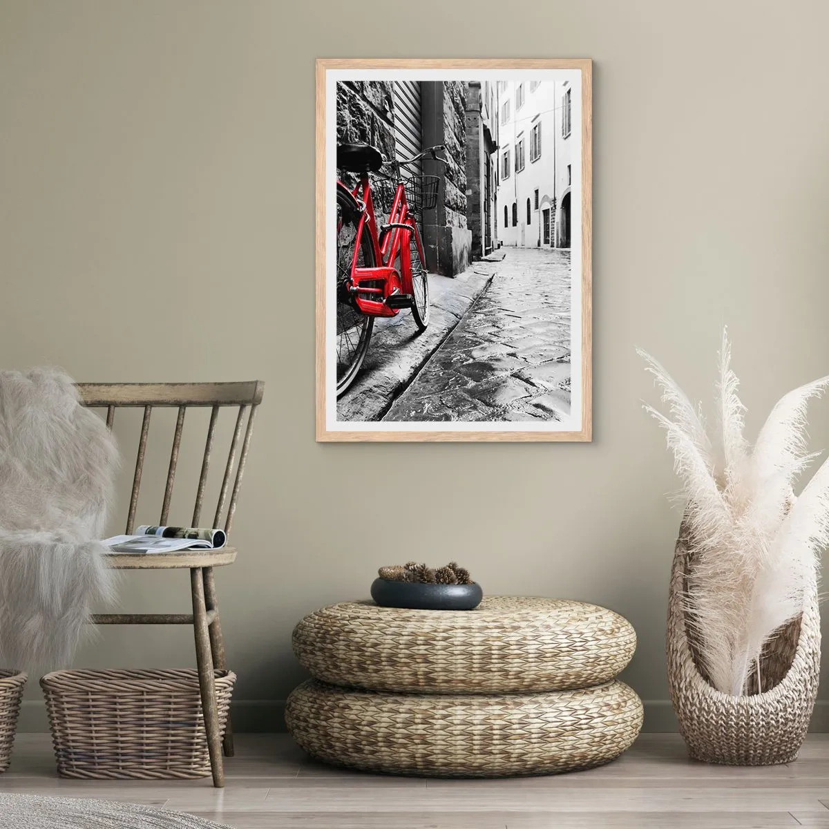 Póster en marco roble claro - La verdadera belleza no envejece - 50x70 cm