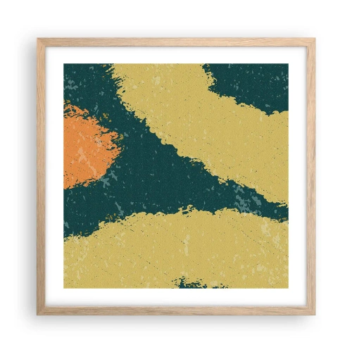 Póster en marco roble claro - Abstracción - a cámara lenta - 50x50 cm