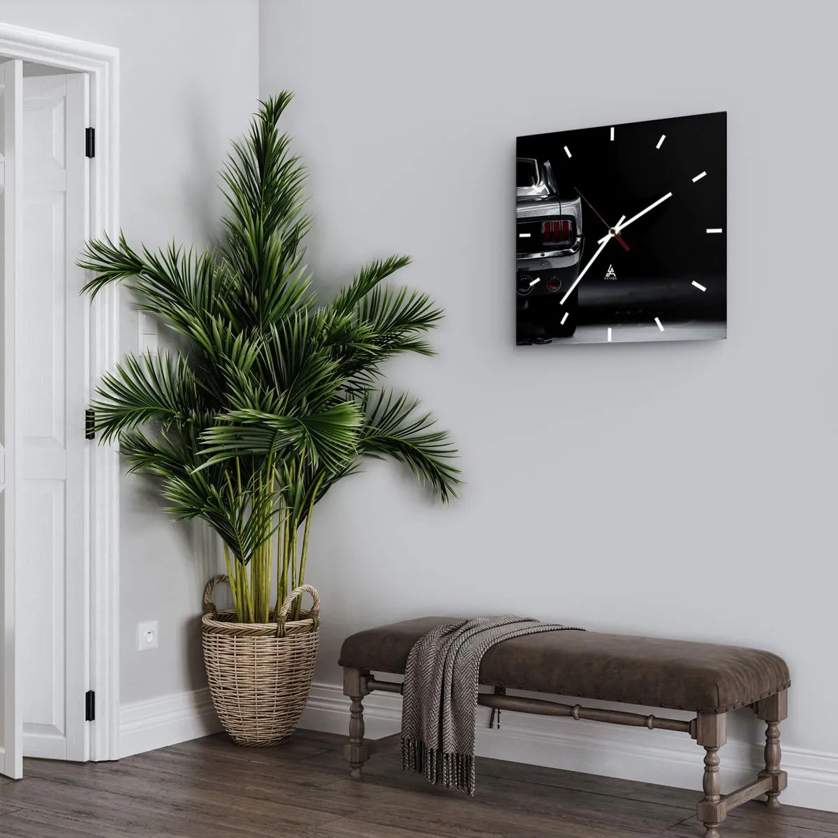 Reloj de pared - Reloj de vidrio - El encanto de los clásicos - 40x40 cm