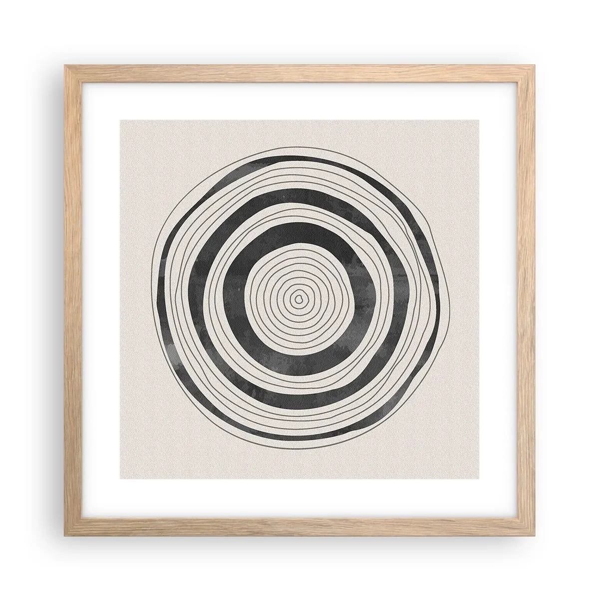 Póster en marco roble claro - Lo importante es lo que hay entre medias - 40x40 cm