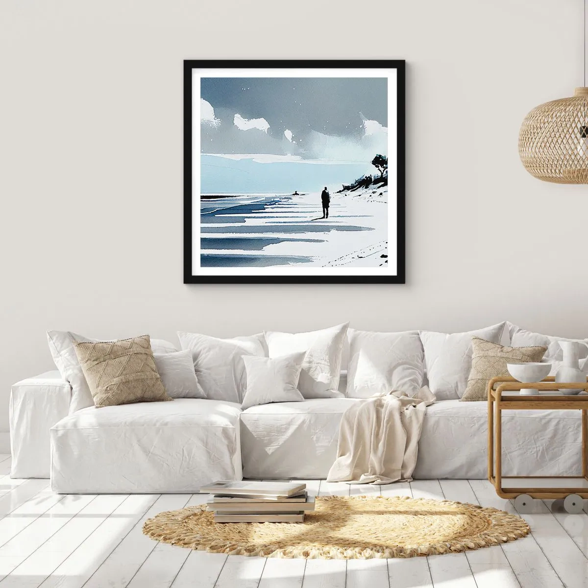 Póster en marco negro - Solo conmigo mismo - 60x60 cm