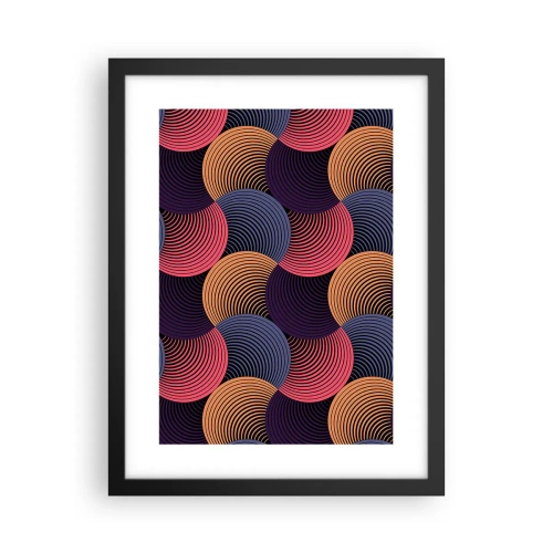 Póster en marco negro - En un ritmo circular - 30x40 cm