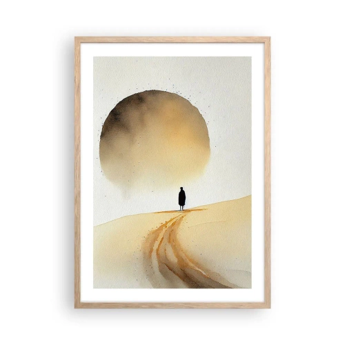 Póster en marco roble claro - Siempre un anhelo - 50x70 cm