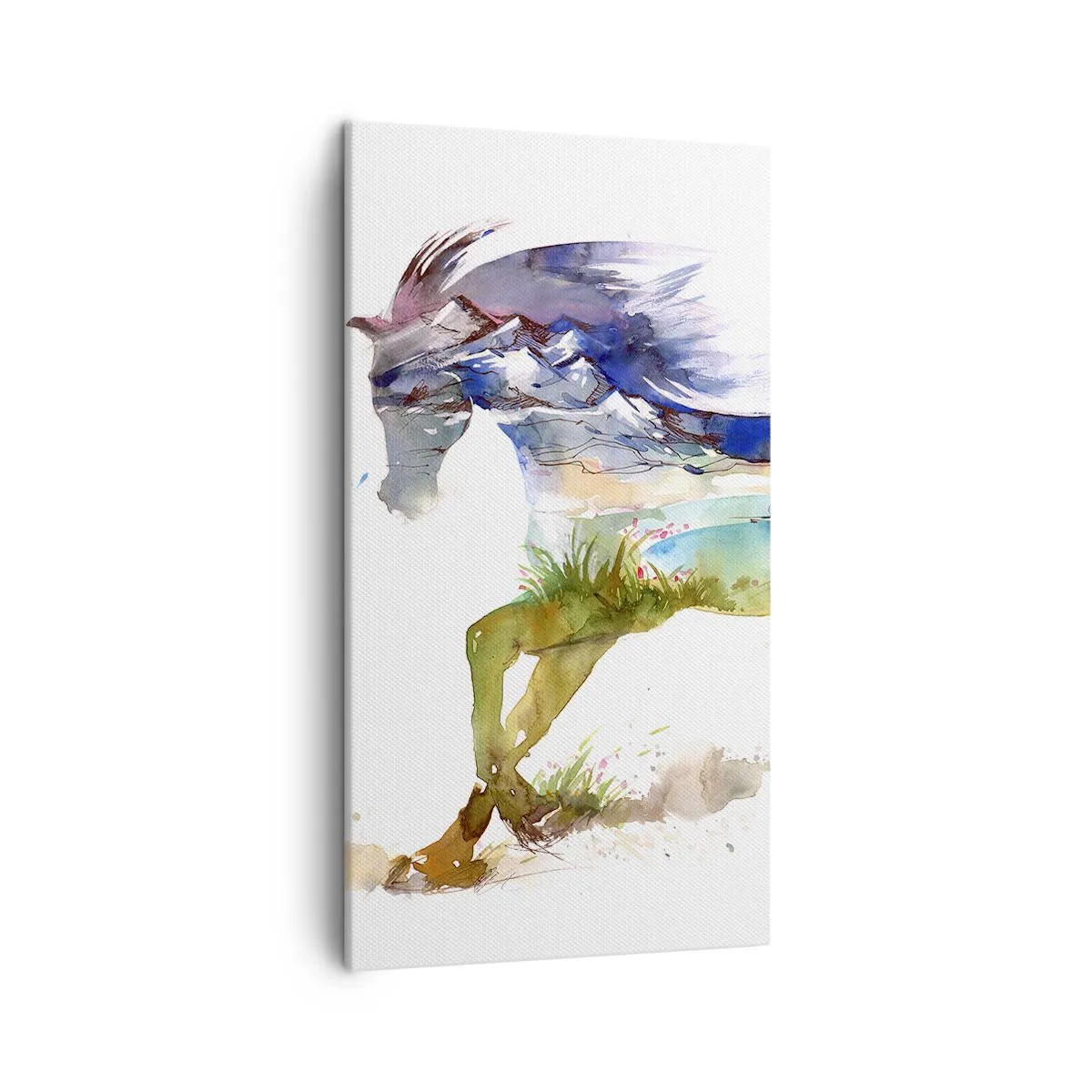 Cuadro sobre lienzo - Impresión de Imagen - De la pradera al cielo - 45x80 cm