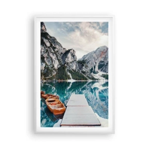 Póster en marco blanco - Te mostraremos la fuente de la belleza - 61x91 cm