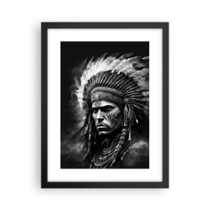 Póster en marco negro - Líder y guerrero - 30x40 cm
