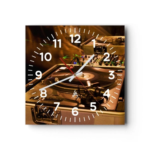 Reloj de pared - Reloj de vidrio - ¿Puedes sentir el poder? - 40x40 cm