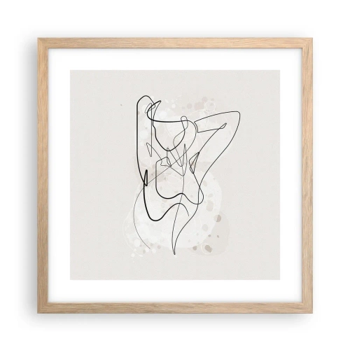 Póster en marco roble claro - El arte de la seducción - 40x40 cm